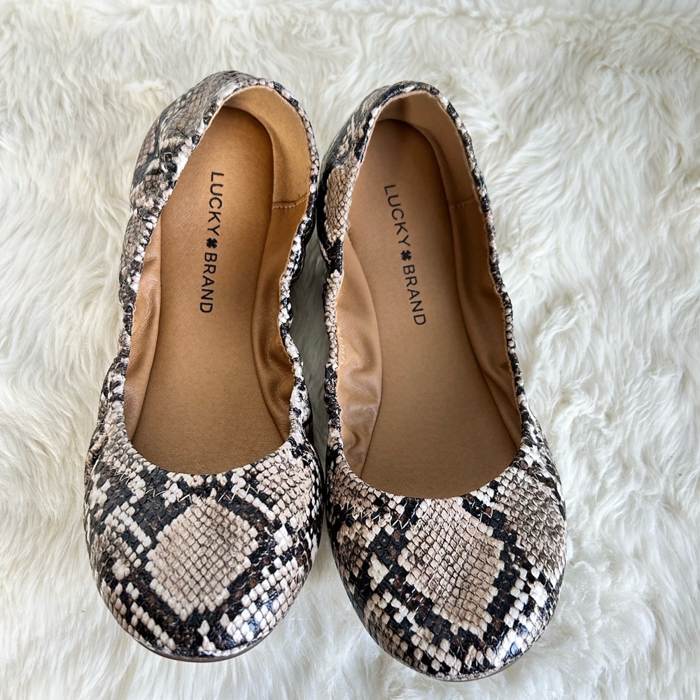 LUCKY BRAND Women's Ballet Flats Snake pattern 9